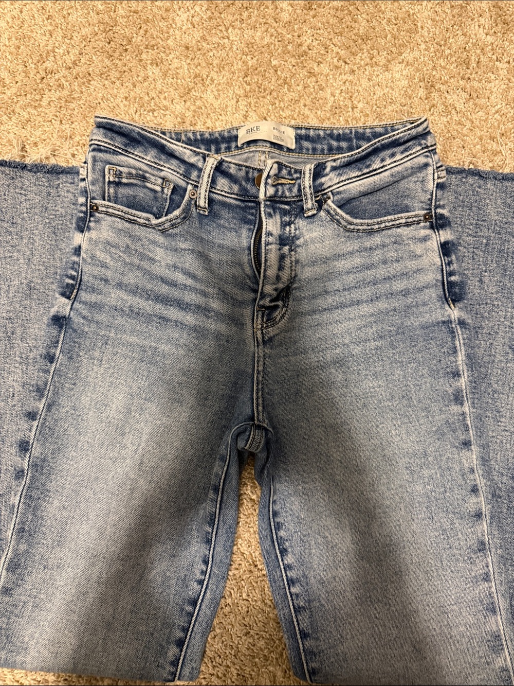 BKE Women's High-Rise Light Blue Stretch Jeans